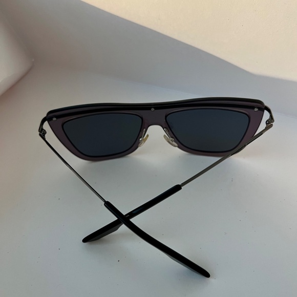 MCQ by Alexander McQueen Gray metallic silver frame sunglasses main image 7